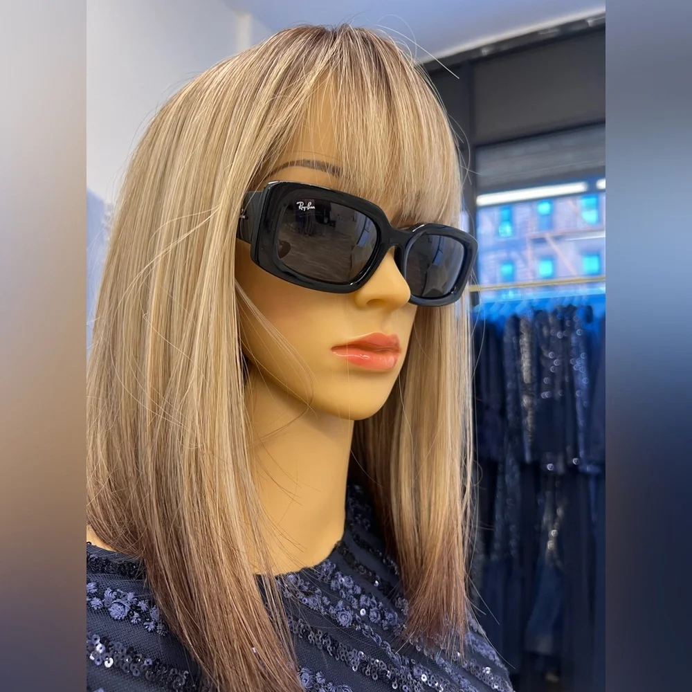 Ray-Ban Black Rectangular Women's Sunglasses